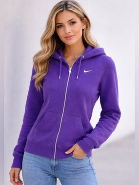 Nike Women’s Size S “College Purple” Full-Zip Fleece Hoodie